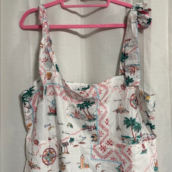 NWT Ann Taylor Map Print Flare Dress - Picture 4 of 5